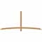 Ekena Millwork Bellingham Timber Gable Bracket, Western Red Cedar, 96"W x 44"H x 1 1/2"D x 3 1/2"F, 11/12 Pitch GBW096X44X0204BEL00SWR - alternate 1